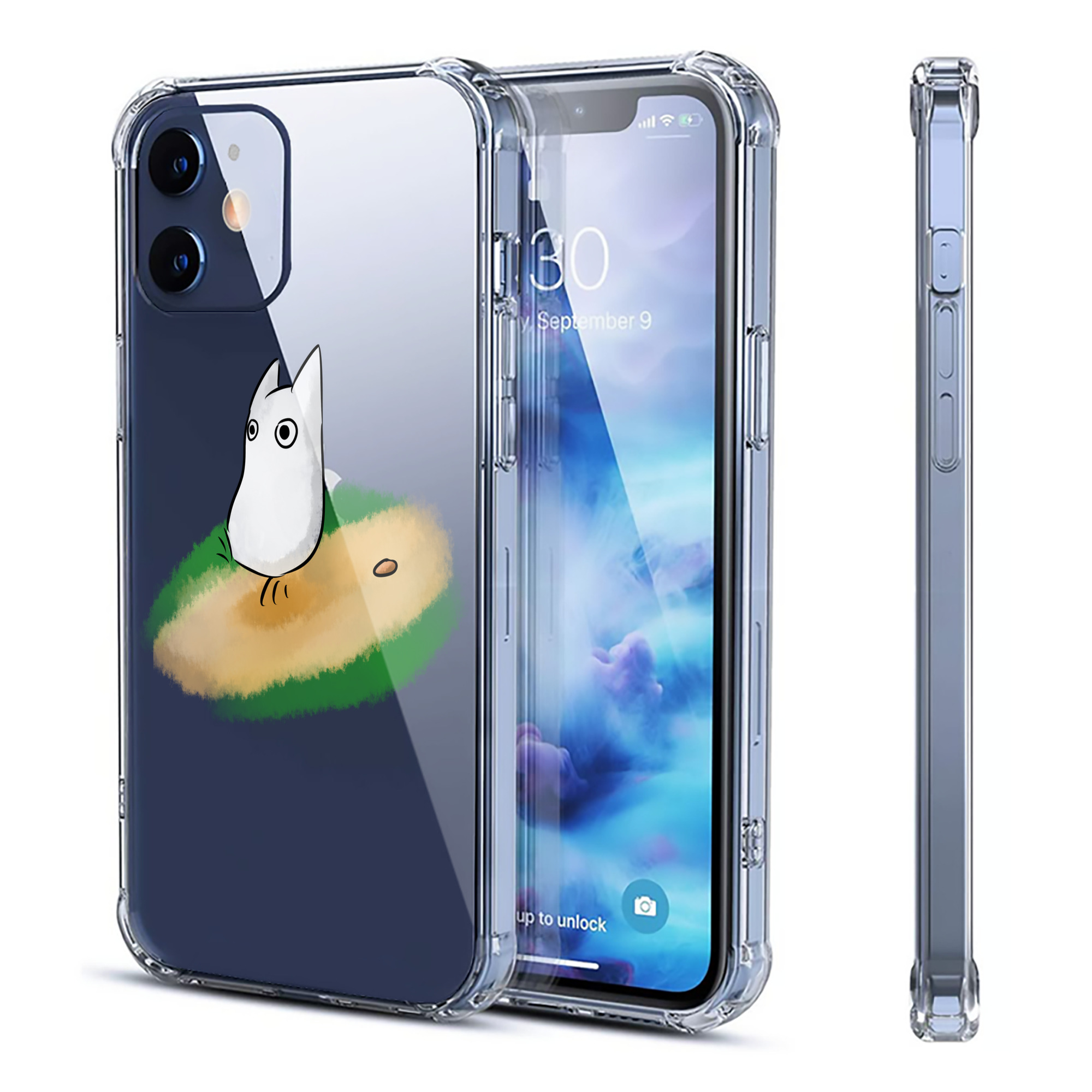 （画像用） となりのトトロ 草壁メイ 草壁サツキ My Neighbor Totoro Satsuki Kusakabe Mei Kusakabe 【iPhone 12シリーズ対応】透明スマホケース（クリアソフトケース）